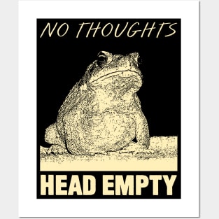 No thoughts Frog Posters and Art